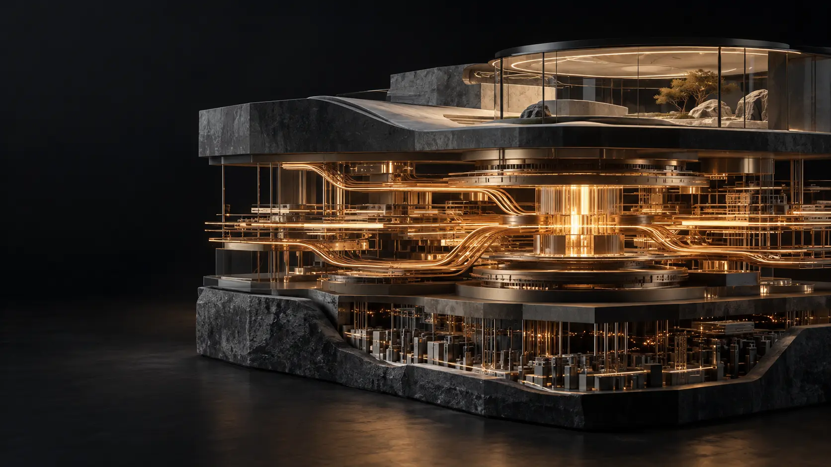 Représentation architecturale d’un système AIOS intégré